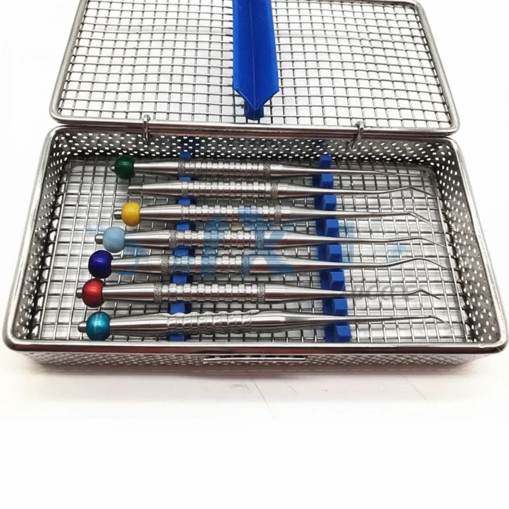 Dental Luxating Root Elevator Instruments with Case