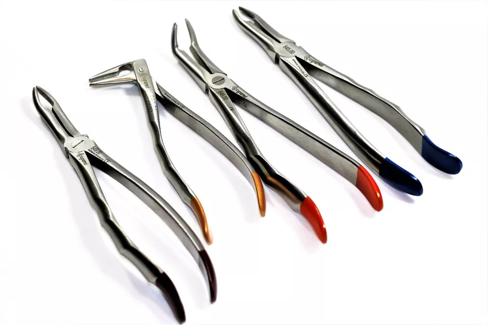 Extracting Forceps Root Tip Tc Beak Serrated Dental Tool Set